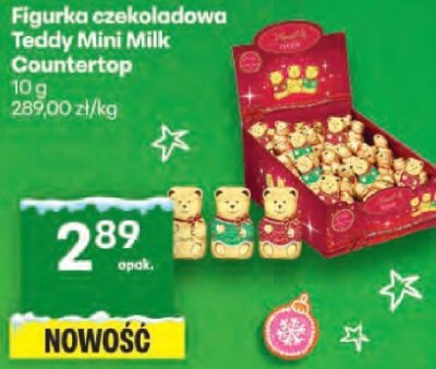 Figurka czekoladowa Teddy Mini Milk Countertop 10g promocja w Delikatesy Centrum