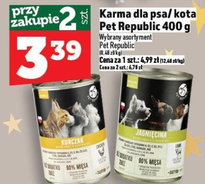 Karma dla psa/kota Pet Republic 400g promocja w TOPAZ