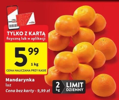 Mandarynka luz promocja w Intermarche