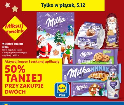 Wszystkie słodycze Milka drugi -50% promocja w Lidl