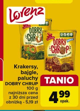 Przekąska z ziarnami sezamu lnu i chia Lajkonik dobry chrup promocja