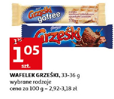 Wafel waniliowo-czekoladowy z orzechami Grześki gofree promocje