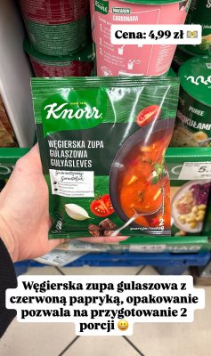 Zupa węgierska gulaszowa Knorr promocja w Dino