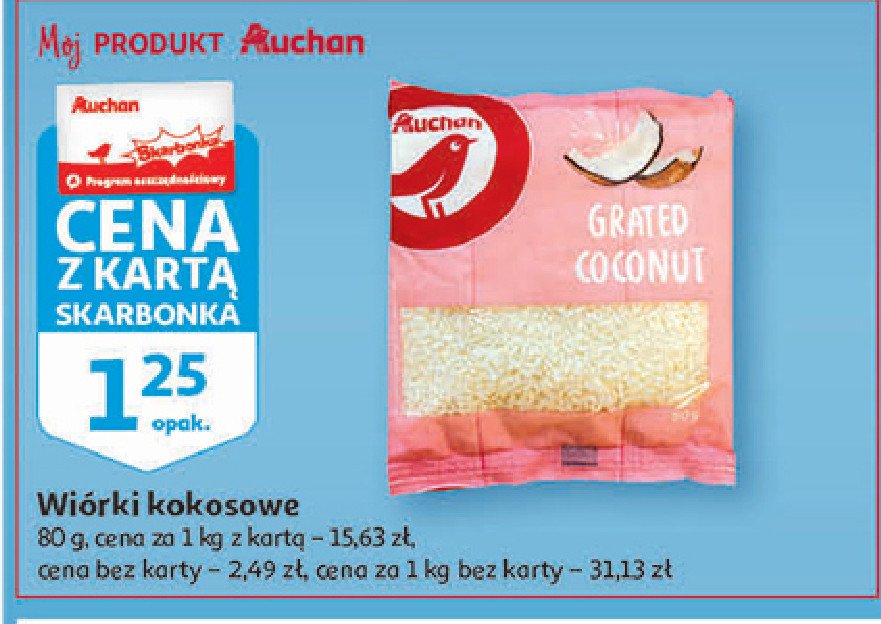 Wiórki kokosowe Auchan promocja