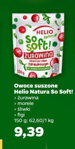 Żurawina suszona Helio natura promocja w Netto