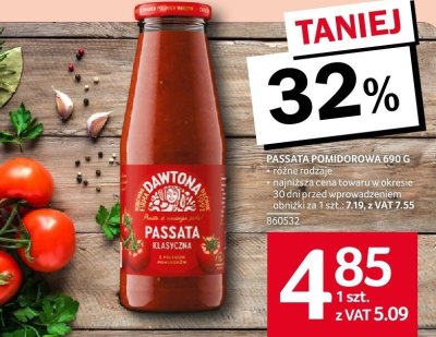 Passata pomidorowa Dawtona 690 g promocja w Selgros