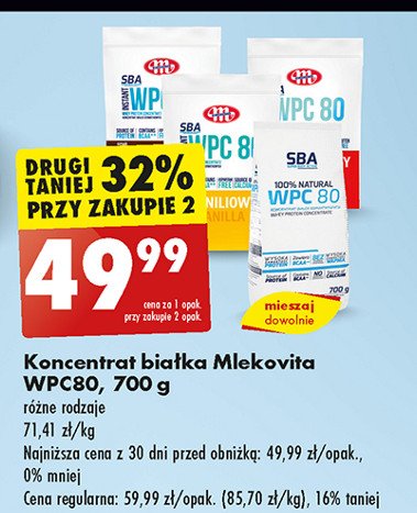 Odżywka białkowa wpc 80 Mlekovita sba promocja