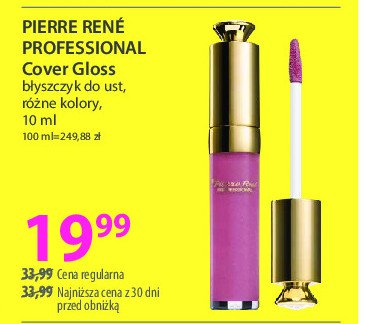 Błyszczyk do ust Pierre rene cover gloss promocja w Hebe