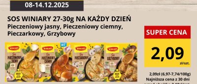 Sos Winiary pieczeniowy ciemny 27-30g promocja w Supeco