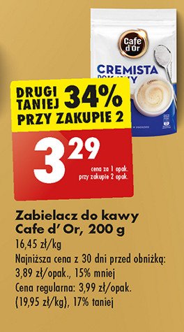 Zabielacz do kawy Cafe d'or promocja