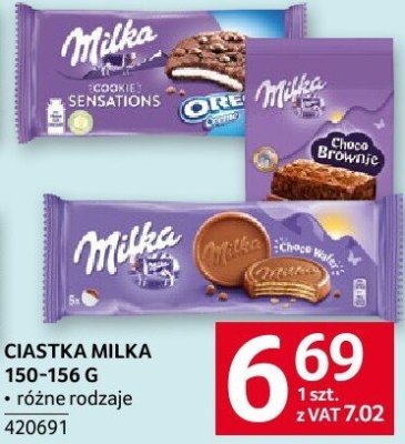 Ciastka Milka 150-156 g r贸偶ne rodzaje promocja w Selgros