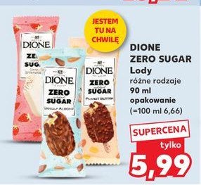 Lód vanilla-almond zero sugar DIONE promocja w Kaufland