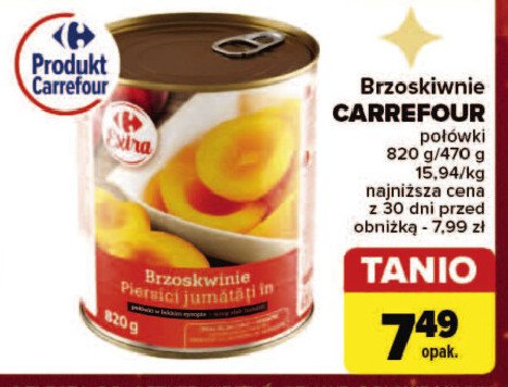 Brzoskwinie Carrefour promocja