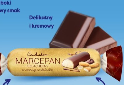 Marcepan szlachetny w ciemnej czkoladzie Conchador promocja w POLOmarket