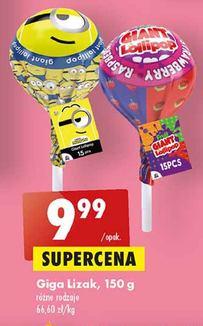 Lizak giga truskawkowy promocja
