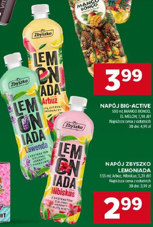 Lemoniada arbuzowa ZBYSZKO LEMONIADA Zbyszko (napoje) promocja w Stokrotka