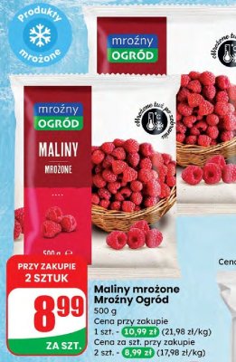 Maliny mrożone  promocja w Dino