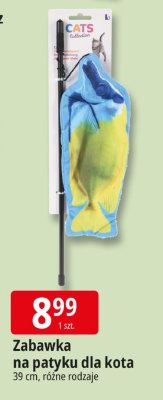 Zabawka na patyku dla kota 39 cm, różne rodzaje promocja w Leclerc