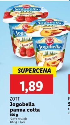 Jogurt panna cota z brzoskwinią Zott jogobella promocja