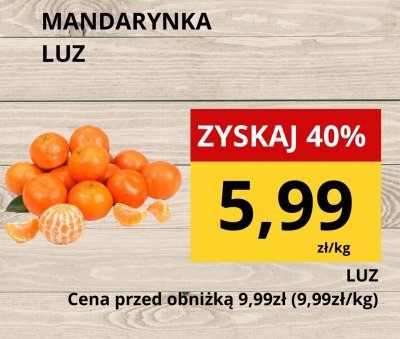 Mandarynka luz promocja w Supeco