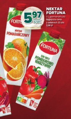 Sok pomarańczowy Nektar Fortuna 1L promocja w Stokrotka