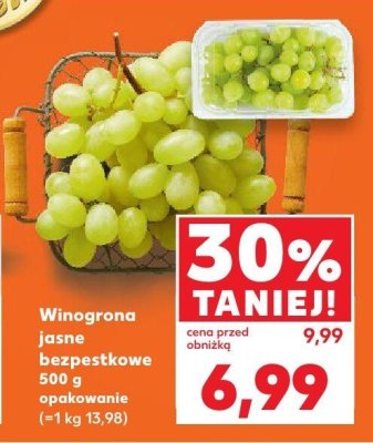 Winogrona jasne bezpestkowe promocja w Kaufland