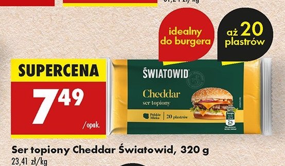 Ser topiony cheddar Światowid promocja w Biedronka