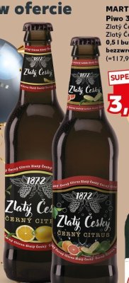 Piwo Zlatý Český Cerny Citron promocja w Kaufland
