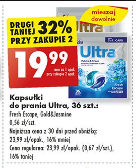 Kapsułki do prania gold&jasmine Ultra promocja w Biedronka