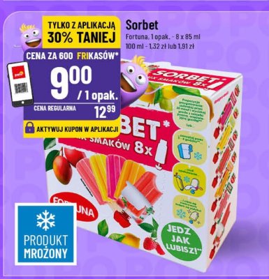Sorbet Fortuna, Topak 8 x 85 ml promocja w POLOmarket
