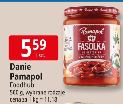 Fasolka po bretońsku Danie Pamapol Foodhub promocja w Leclerc