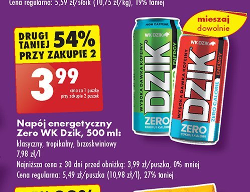 Napój energetyczny tropic WK DZIK promocja