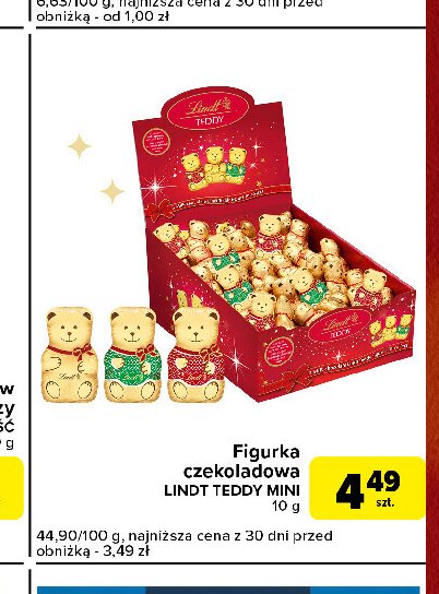 Miś czekoladowy mini Lindt promocja w Carrefour Express