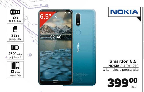 Smartfon 2.4 ta-1270 niebieski Nokia promocja