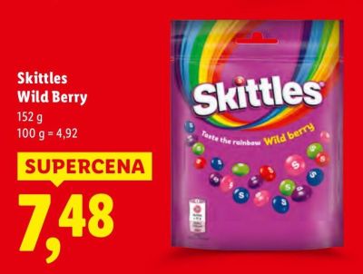 Cukierki Skittles Wild Berry promocja w Lidl