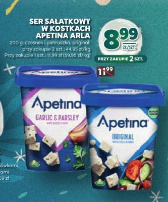 Ser sałątkowy w kostkach Apetina Arla - czosnek, pietruszka promocja w Stokrotka