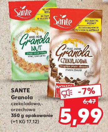 Granola orzechowa Sante granola promocje