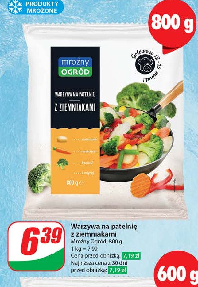 Warzywa na patelnie z ziemniakami Mroźny ogród promocja