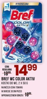 Kostka do WC BREF WC COLOR AKTIV 2 x 50 G promocja w Drogerie Natura