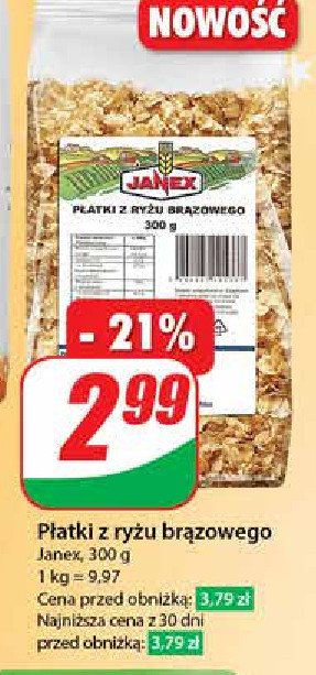 Płatki z ryżu brązowego Janex promocja