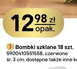 Bombki szklane 18 szt. promocja w Castorama