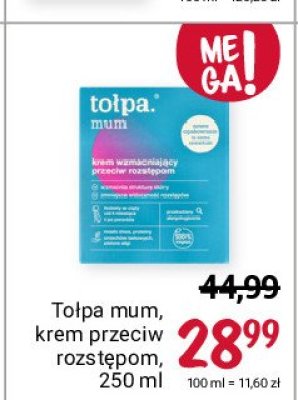 Krem wzmacniający przeciw rozstępom Tołpa dermo body mum promocja