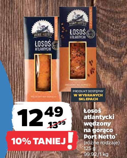 Łosoś atlantycki wędzony na gorąco z pieprzem Port netto promocja