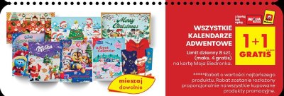 Kalendarze adwentowe 1+1 gratis promocja w Biedronka