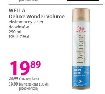 Lakier do włosów wonder volume and protection Wella deluxe promocja w Hebe