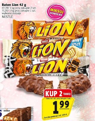 Baton Lion 42 g NESTLÉ - wybrane rodzaje promocja w Prim Market