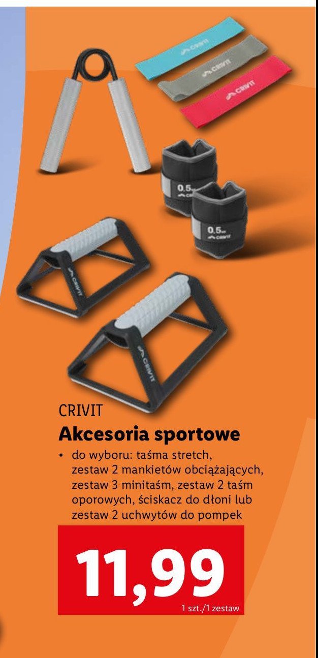 Taśmy treningowe Crivit promocja w Lidl