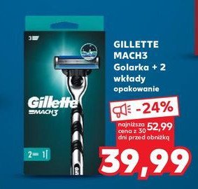 Maszynka do golenia + 2 wkłady Gillette mach3 promocja w Kaufland