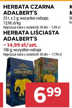 Herbata czarna Sir adalbert's tea promocja