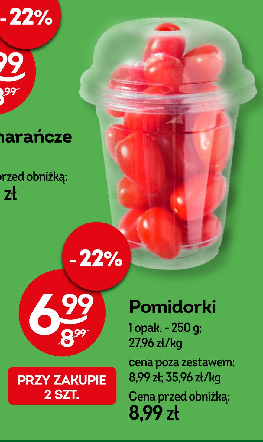 Pomidory promocja w Żabka